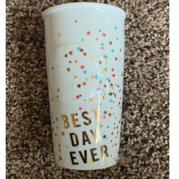 Starbucks Other - Starbucks Best Day Ever Ceramic Travel Mug